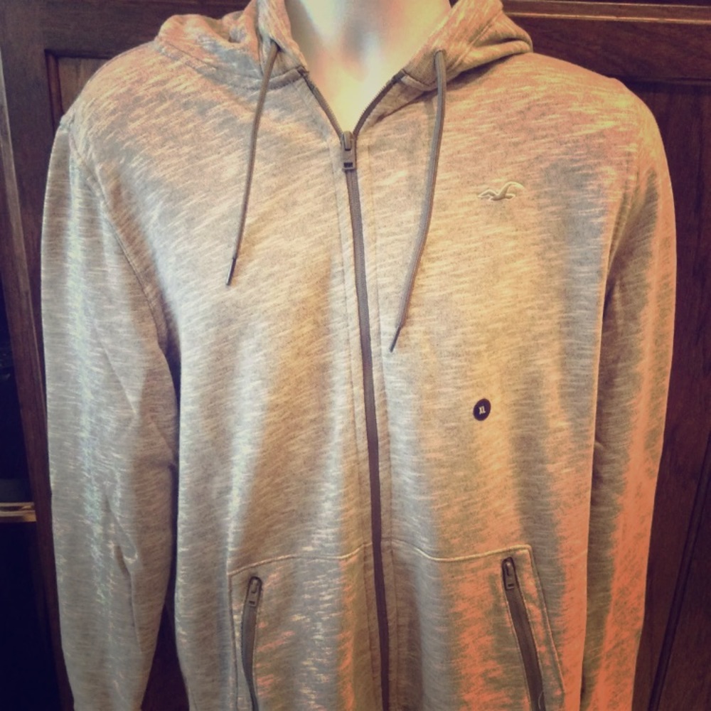 💥SOLD💥NWT Hollister Men’s Textured Zip-Up Hoodie